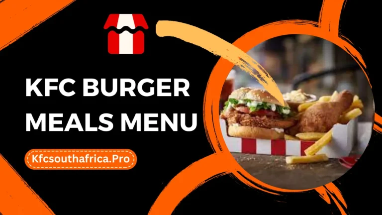 Kfc Burger Meals Menu South Africa Prices 2024